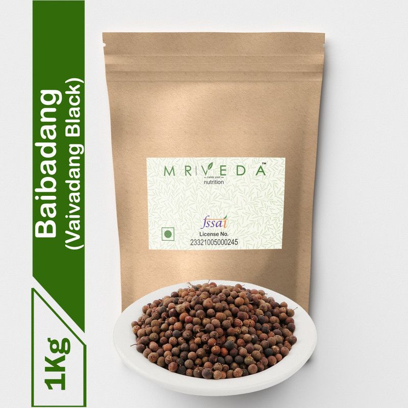 MR VEDA 100% Natural Indian Organics Baibadang - Vidanga - Embelia Ribes - Vayuvilamgam - Seeds - Baibidang Mixed Seeds  (1 kg)
