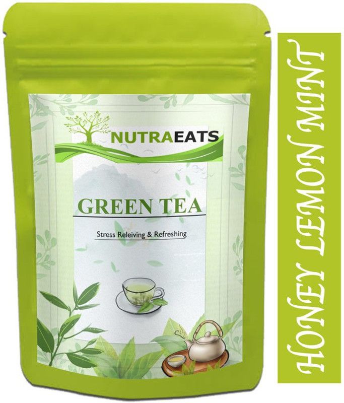 NutraEats Green Tea for Weight Loss | 100% Natural Green Loose Leaf Tea | Honey, Lemon, Mint Flavor Green Tea Pouch Pro (T732) Green Tea Pouch  (350 g)