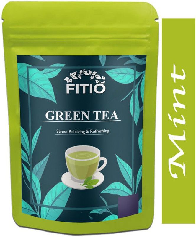FITIO Green Tea for Weight Loss | 100% Natural Green Loose Leaf Tea | Mint Flavor Green Tea Pouch (T979) Green Tea Pouch  (250 g)