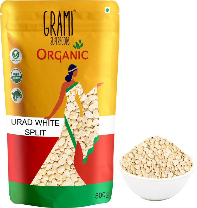 Grami Superfoods Organic Urad Dal (Whole)  (1 kg)