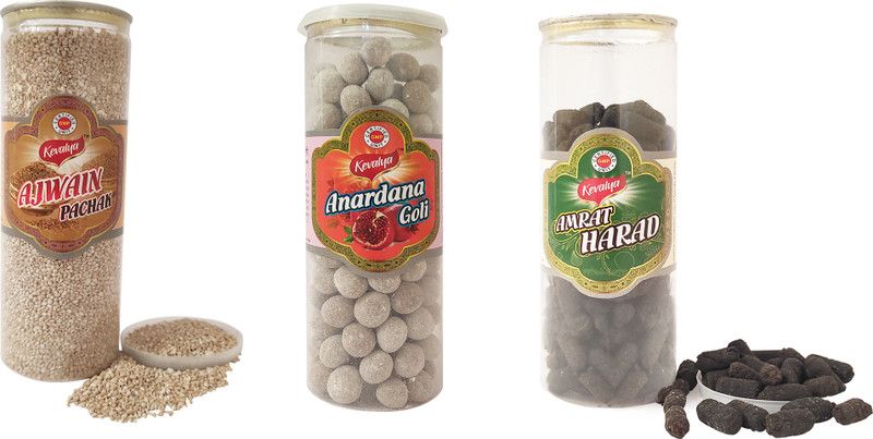 KEVALYA Ajwain, Anardana & Harad PACK OF 03 PCS CHURAN |GOLI (DIGESTIVE) Ajwain, anardana, Harad Sour Candy  (3 x 200 g)