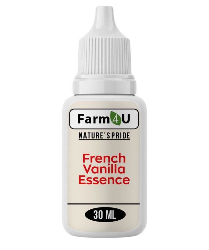 Farm4u French Vanilla Flavour Baking Essence for Cake, Ice-Cream, Chocolates, Milkshakes,Indian Sweets And Beverages Vanilla Liquid Food Essence  (30 ml)