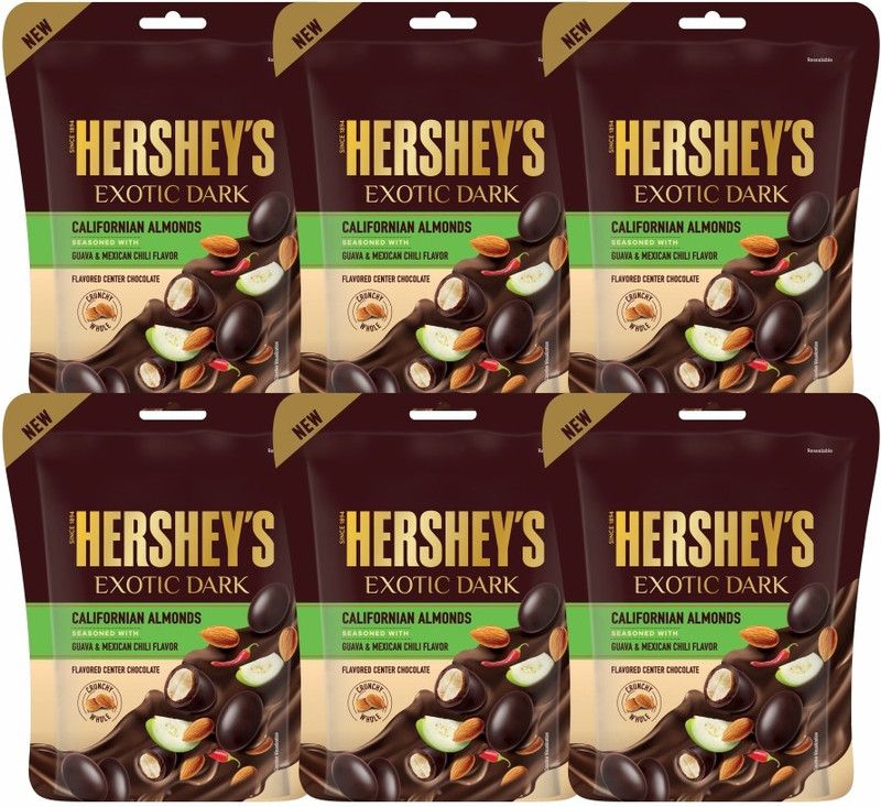 HERSHEY'S Exotic Dark Californian Almonds Truffles  (6 x 30 g)