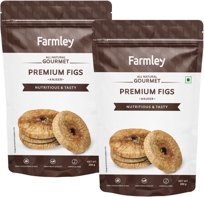 Farmley Premium Dried Figs (Anjeer) Figs  (2 x 200 g)