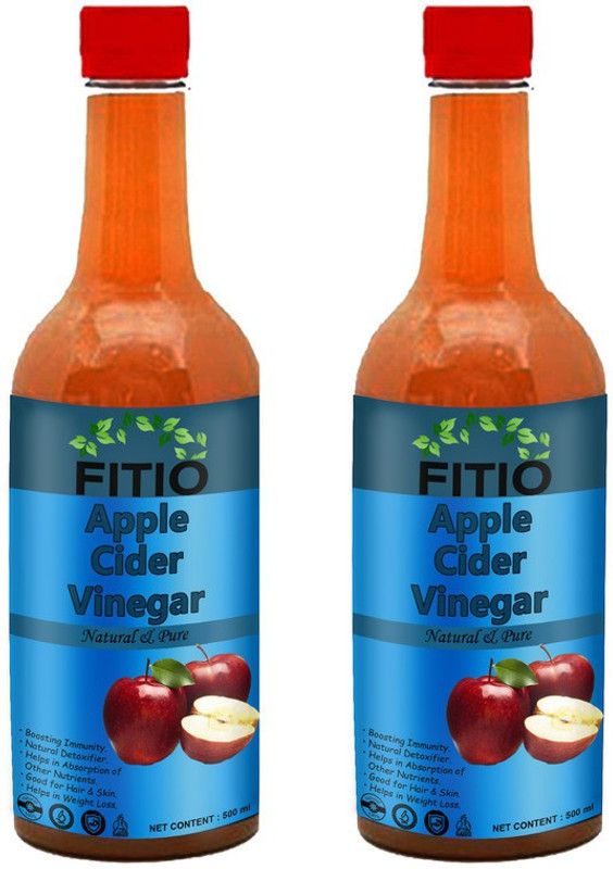 FITIO Nutrition Apple Cider Vinegar for Weight Loss Vinegar (N) (Pack Of 2) Premium Vinegar  (2 x 500 ml)