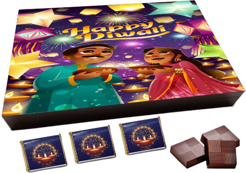 RUN TOY HAPPY DIWALI(69), Special 6pcs Chocolate Gift Box, (6 Cavity) Truffles  (6 Units)