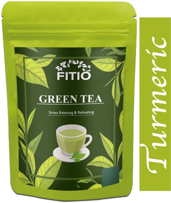 FITIO Green Tea for Weight Loss | 100% Natural Green Loose Leaf Tea | Turmeric Flavor Green Tea Pouch Pro (T1422) Green Tea Pouch  (1800 g)