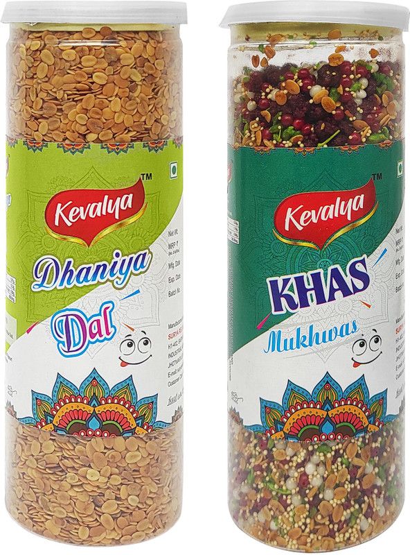 KEVALYA MOUTH FRESHENER Dhaniya Dal & Khas Mukhwas DHANIYA, fennel seeds Mouth Freshener  (2 x 200 g)