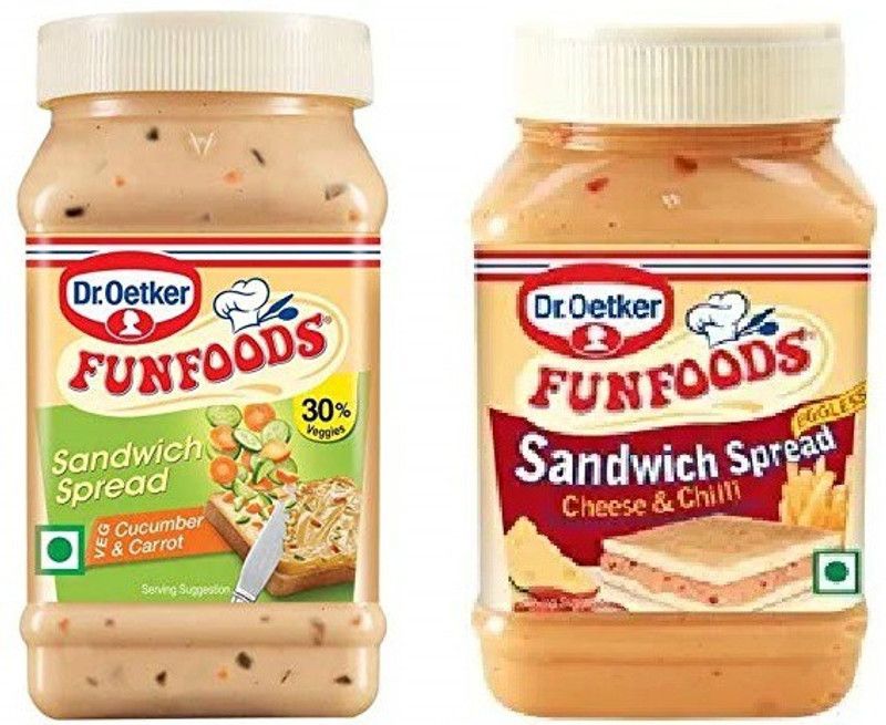 FUNFOODS by Dr. Oetker VEG.MAYONNAISE CUCUMBER & CARROT + CHEESE CHILLI 0.5 kg  (Pack of 2)