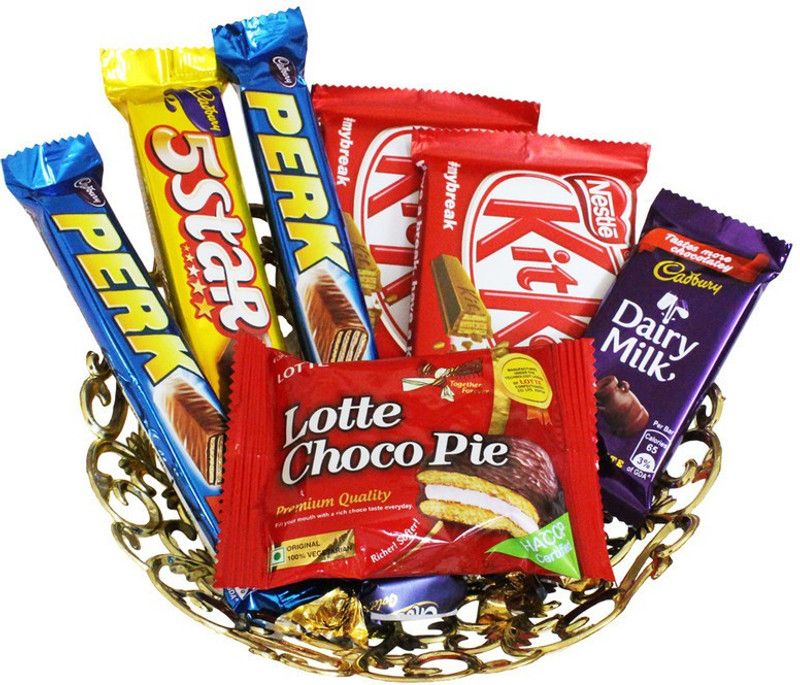 SurpriseForU Chocolate Gift | Lovely Chocolate Gift Hamper To Gift Your Loved Ones Combo  (Tray-Lotte-Perk-Kitkat-5Star-DairyMilk-5Choclairs)