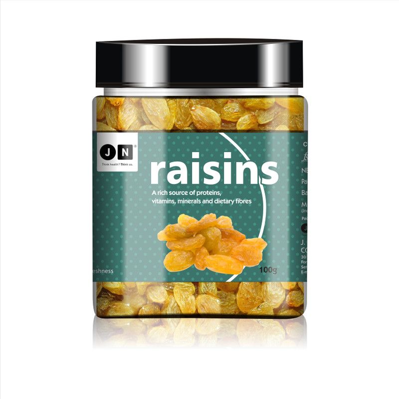 JN Premium Dried Green Raisins Kishmish Pack of 1 Raisins  (100 g)
