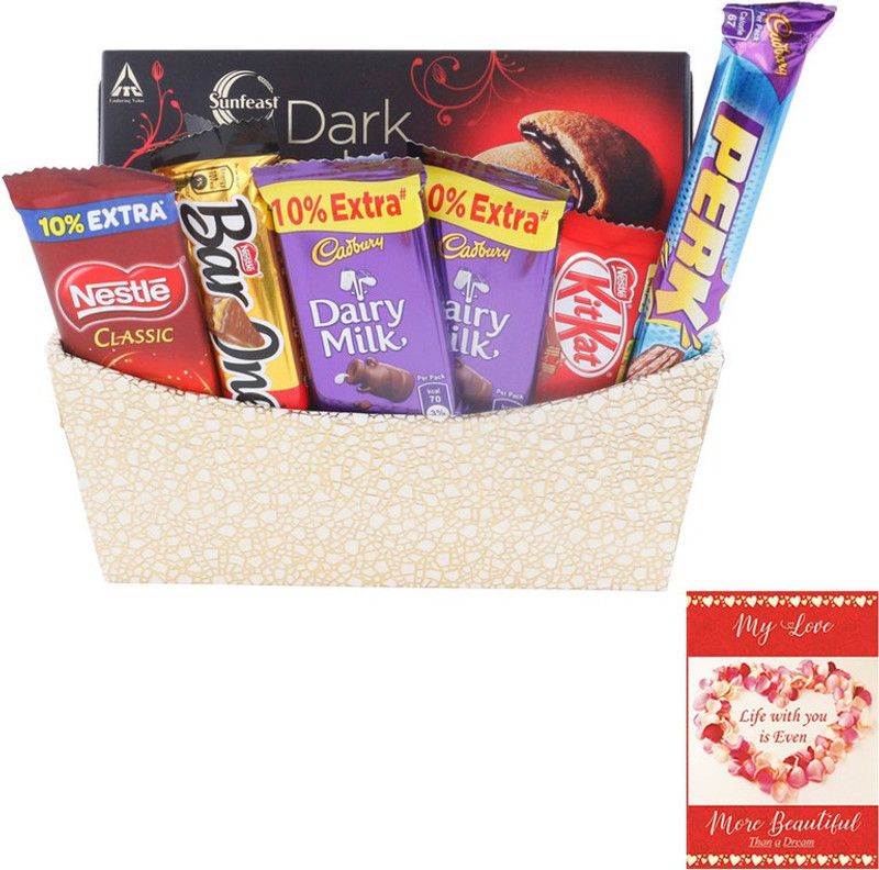 SurpriseForU Valentines Day Chocolate Gift | Valentine Gift With Love Card | 180 Combo  (Chocolates & Love Card)