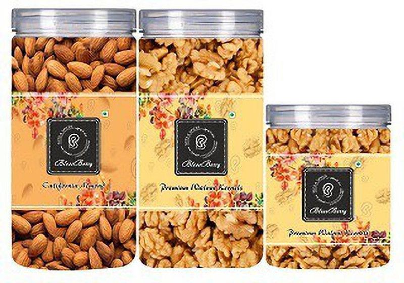 BLESSBERRY 100% Natural walnut 350G Almond 500g walnut 175g Almonds, Walnuts  (3 x 341.67 g)