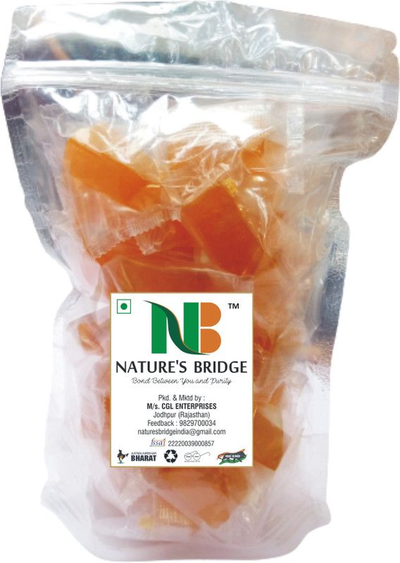 Nature's Bridge Alphanso Mango Candy Aam Papad (aamsotto) Homemade Khatta Meetha Mango Bar Candy Mango Candy - 250 Gm Sweet, Mangolicious Candy  (250 g)
