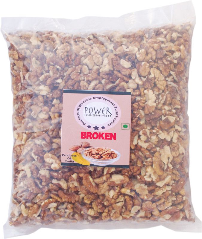 Power Kashmir Broken Walnuts Without Shell| Broken Walnut kernels Walnuts  (1 kg)