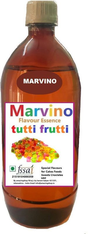 Marvino Tutti Frutti Food Flavours Essence for Cakes Whipcream Fondant Sweets Ice-Creams Chocolates Flavoring Syrup Tutti Frutti Liquid Food Essence  (1000 g)