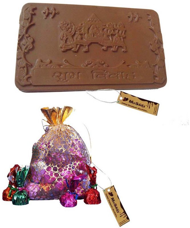 Moshiks SHUBH VIVAH AND MILK CHOCOLATE POUCH COMBO Bars  (300 g)