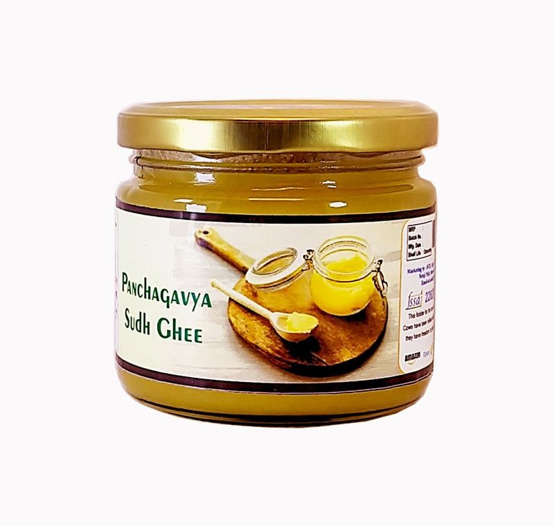 OCB PANCHAGAVYA Sudh Ghee Home Made Grass Fed Cow A2 Ghee 250 g Glass Bottle