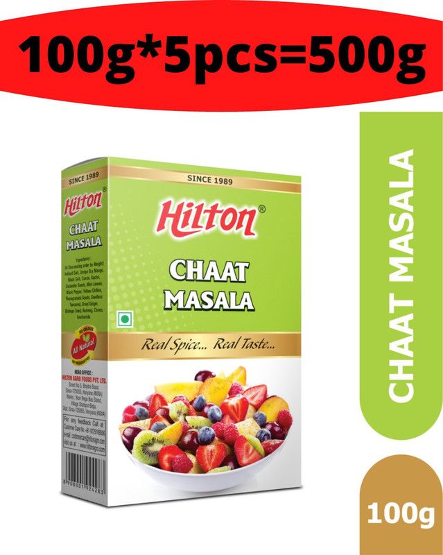 HILTON Chaat Masala (100g*5pcs) = 500g  (5 x 100 g)