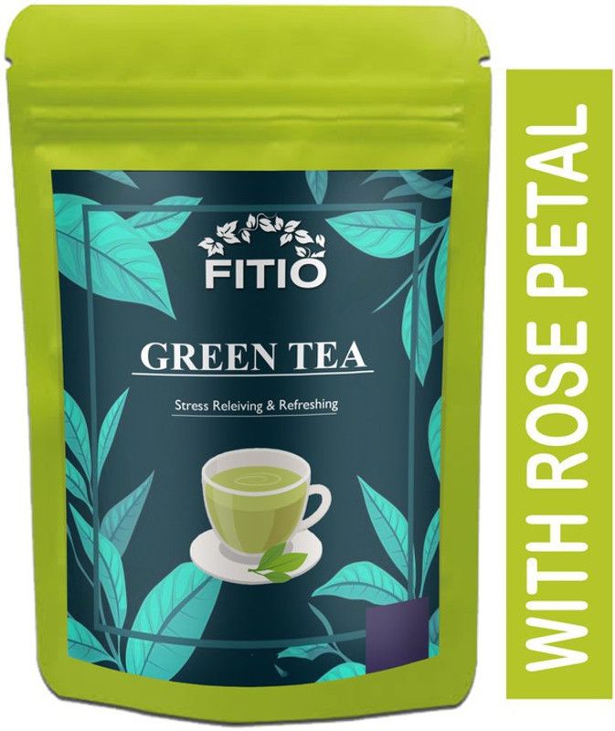 FITIO Green Tea for Weight Loss | 100% Natural Green Loose Leaf Tea | Pure Green Tea with No Additives Unflavoured Green Tea Pouch (T1126) Green Tea Pouch  (100 g)