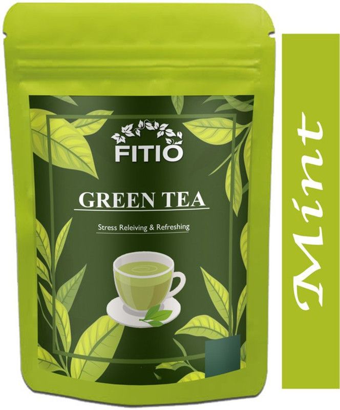 FITIO Green Tea for Weight Loss | 100% Natural Green Loose Leaf Tea | Mint Flavor Green Tea Pouch (T1050) Green Tea Pouch  (3000 g)