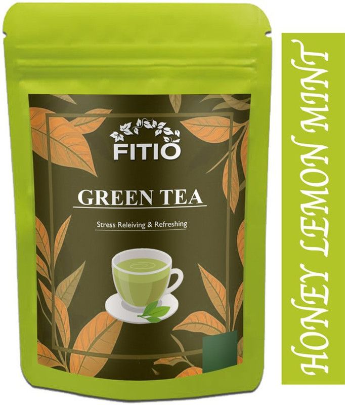 FITIO Green Tea for Weight Loss | 100% Natural Green Loose Leaf Tea | Honey, Lemon, Mint Flavor Green Tea Pouch Advanced (T723) Green Tea Pouch  (2000 g)