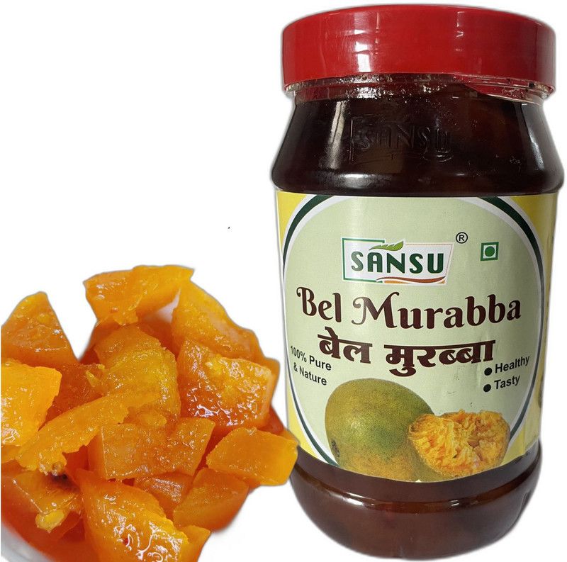 SANSU HEALTH CARE Homemade Organic Bel Murabba Bail Fruit Ka Murabba, Sweet Belgiri Murabba Bel Murabba  (500 g)
