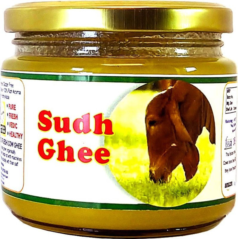 OCB Sudh Ghee (Made By Desi Cow Milk) Grassfed, Bilona Ghee (Home & hand Made) Ghee 250 g Glass Bottle
