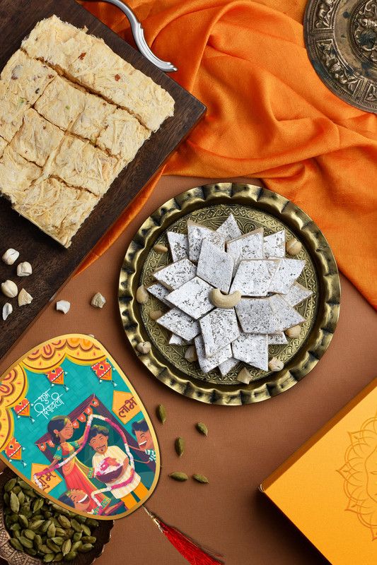 HyperFoods Diwali sweets gift Diwali gift Hampers Sohan Papdi Kaju Katli Diwali gift pack Box  (2 x 200 g)