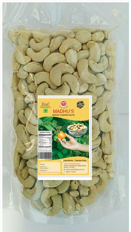 Madhus Cashews 1000g Cashews  (2 x 0.5 kg)
