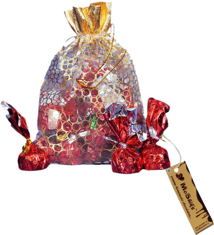 Moshiks CANDY FRUIT DARK CHOCOLATE MULTICOLOR & DESIGNER POUCH 100 GM Bars  (0.1 kg)