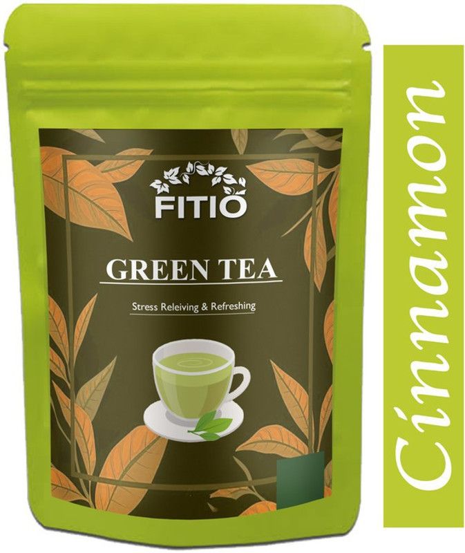 FITIO Green Tea for Weight Loss | 100% Natural Green Loose Leaf Tea | Cinnamon Flavor Green Tea Pouch Premium (T268) Green Tea Pouch  (1200 g)