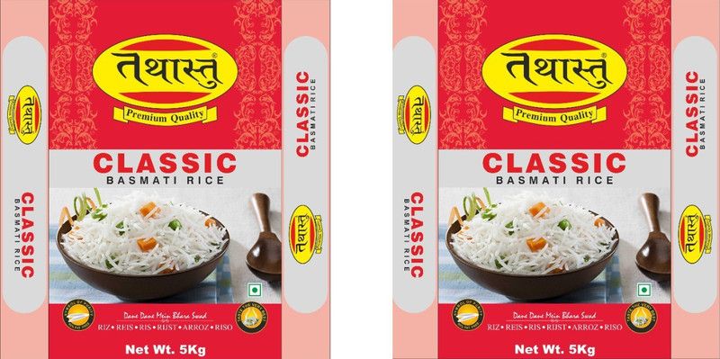 Tathastu Classic Rice Basmati Rice Pack of 2 Basmati Rice (Long Grain, Steam)  (10 kg)