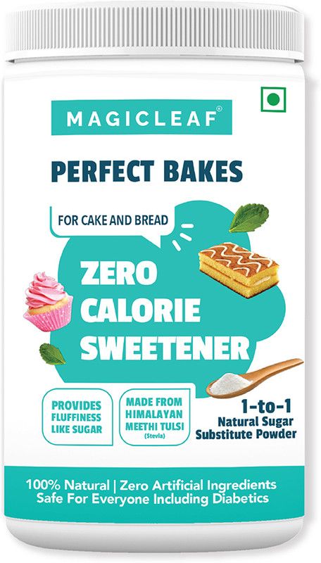 Magic Leaf Perfect Bakes, Natural Baking Sweetener - Healthy Sugar Substitute for Baking, Zero Calories, Zero GI, 0 Net Carbs (Pack of 1- 400 gm) Demerara Sugar Powder