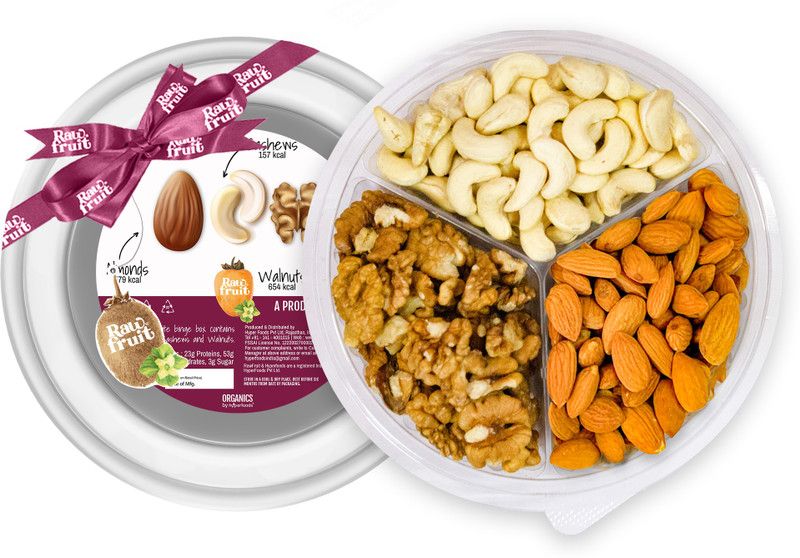 HyperFoods Binge Box Variety Dry Fruit Combo Pack of 3 Premium Dry Fruits and Nuts Cashew Kaju Badam Almond Walnut Akhrot | 100% Fresh & Natural | Healthy Snack Dry Fruit Gift Pack  (3 x 103.33 g)