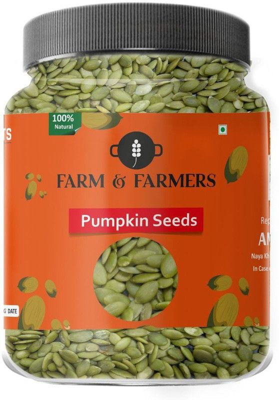Farm & Farmers Pumpkin Seeds 100GM- Premium Raw Pumpkin Seed|Healthy Food|Diet for Weight Loss Pumpkin Seeds  (100 g)