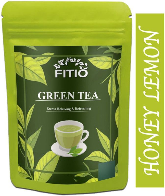 FITIO Green Tea for Weight Loss | 100% Natural Green Loose Leaf Tea | Honey, Lemon Flavor Green Tea Pouch Premium (T583) Green Tea Pouch  (375 g)