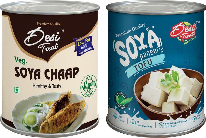 Desi Treat Veg Soya Chaap & Soya Paneer (Tofu) 800 g
