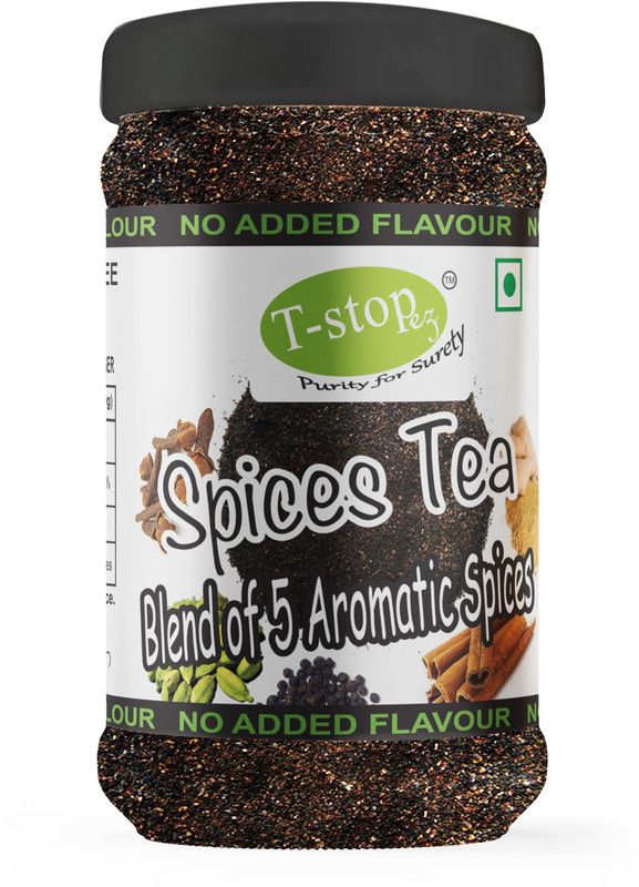 T-stopez-Purity For Surety Indian Masala Tea Spice Tea Spices Blend of Green Cardamom, Cinnamon, BLack Pepper, Clove & Ginger Powder Spices Masala Tea Plastic Bottle  (200 g)