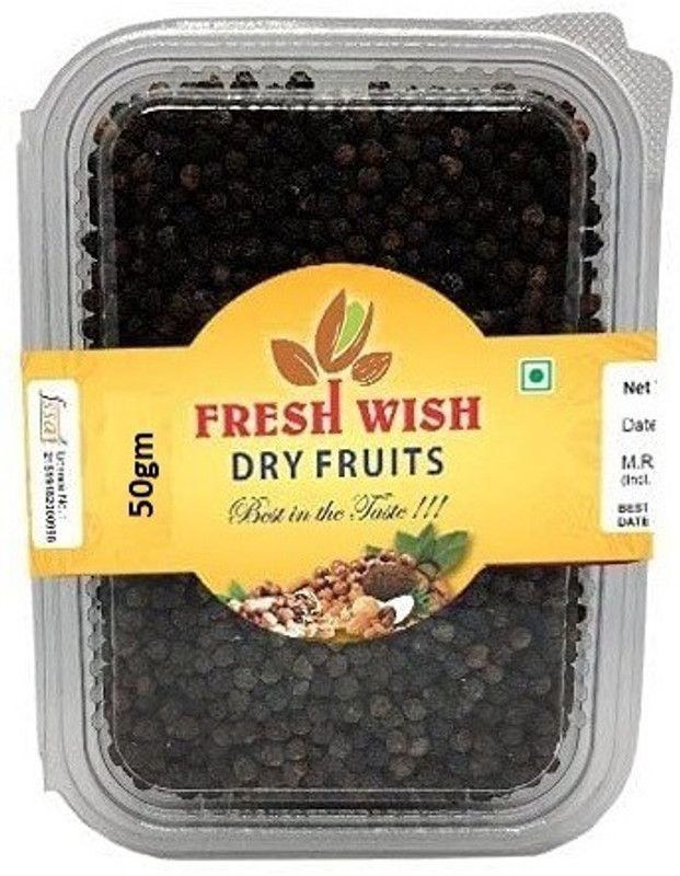 Fresh Wish Black Pepper (Kali Miri) 50Gm(Pack of 1) Assorted Nuts  (50 g)