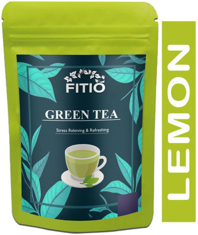 FITIO Green Tea for Weight Loss | 100% Natural Green Loose Leaf Tea | Lemon Flavor Green Tea Pouch Ultra (T833) Green Tea Pouch  (375 g)