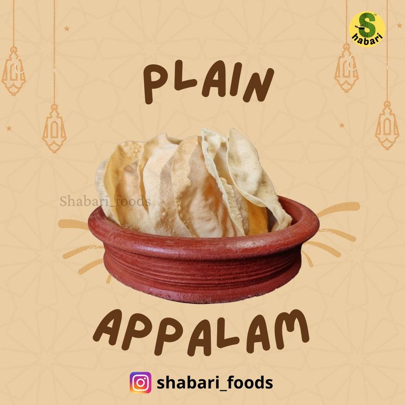 Sri Ayyappa Plain Appalam (150gm x 3) 450 g  (Pack of 3)