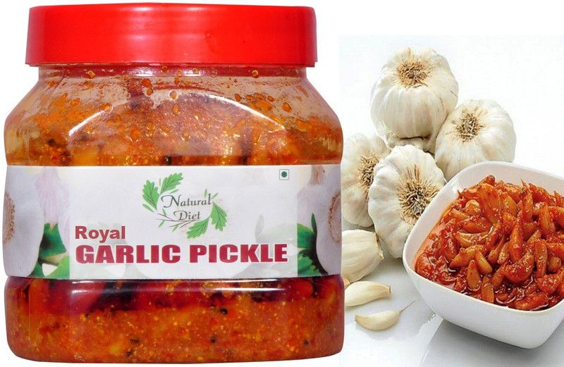 Natural Diet Premium Quality Homemade Organic Herbal Masala Royal Garlic Pickle Lashun Ka achar (Sabut Garlic Full Pieces) 500gm (You are Being Served Mothers Love) Garlic Pickle  (500 g)