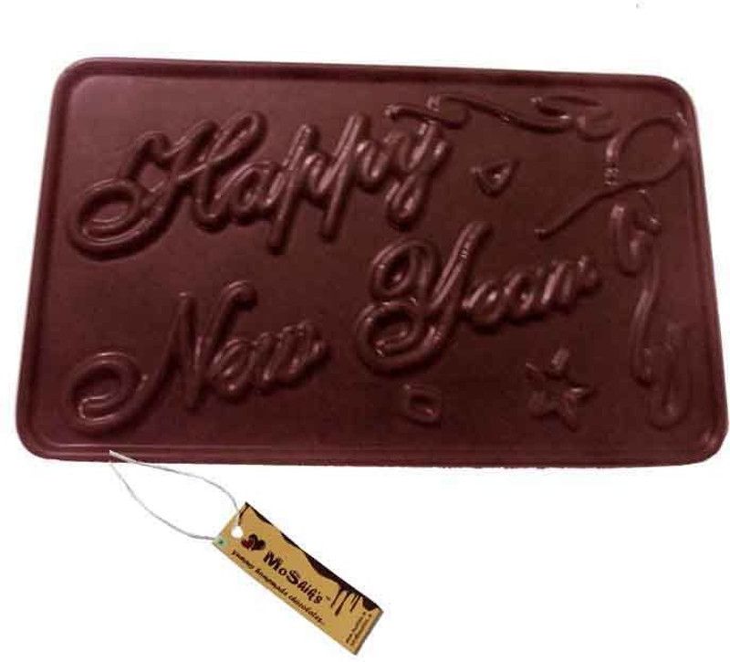 Moshiks HAPPY NEW YEAR 200 GM DARK CHOCOLATE BAR Bars  (0.2 kg)