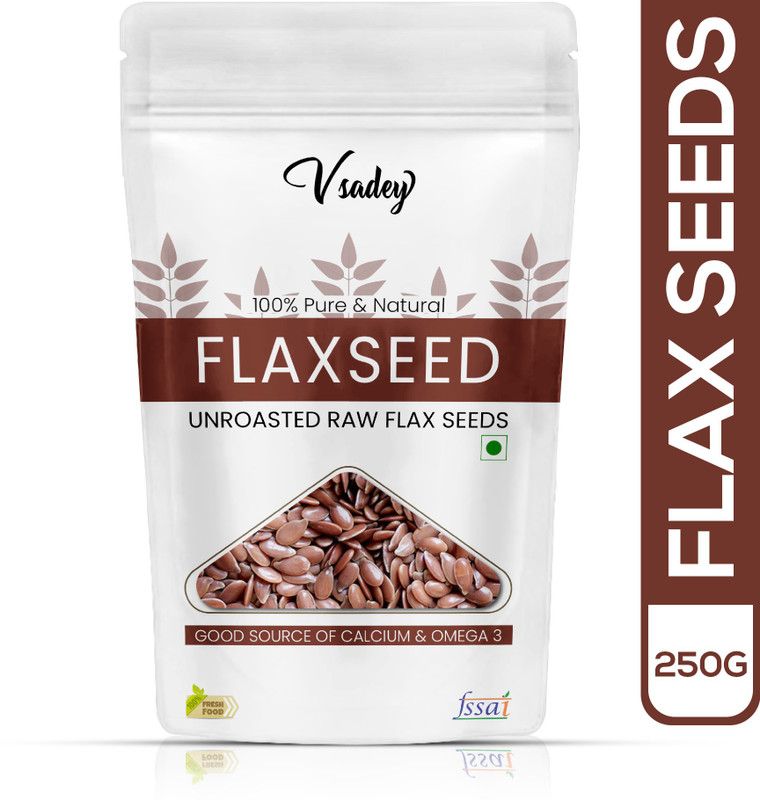 vsadey Raw Flax Seed ( Alsi Seeds ) for Eating in Pantry Weight Loss & Hair Growth - 250Gm ( Pack of 1) Brown Flax Seeds  (250 g)