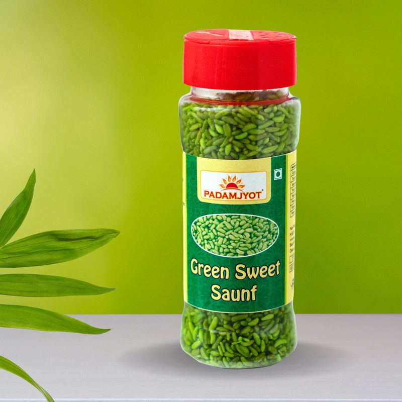 padamjyot Sugar Coated Green Saunf mukhwas | Peppermint Fennel Seeds ( PACK OF 2 PC ) mint Mouth Freshener  (2 x 80 g)