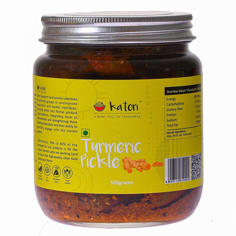 Katori Turmaric Pickle hand-curated by artisans Sun Dried Zero Turmeric Pickle  (500 g)