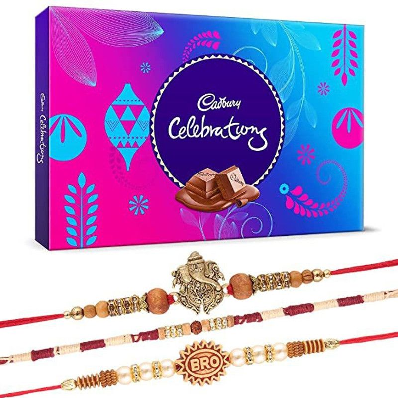 MALPANI Rakhis Chocolate Combo-CADBURY-KG-KF-SJRakhi Set Combo  (5)