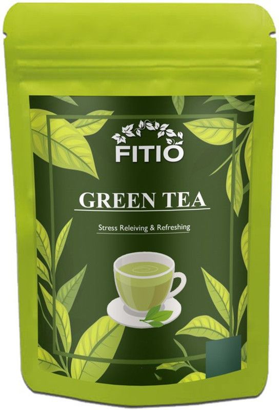 FITIO Green Tea for Weight Loss | 100% Natural Green Loose Leaf Tea | Pure Green Tea with No Additives Unflavoured Green Tea Pouch Pro (T133) Green Tea Pouch  (375 g)