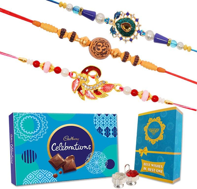 MALPANI Rakhi with Chocolate Combo-CADBURY-KJ-I-BRakhi Set Combo  (5)